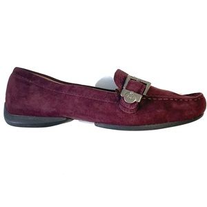 UGG burgundy suede moccasins/loafers
